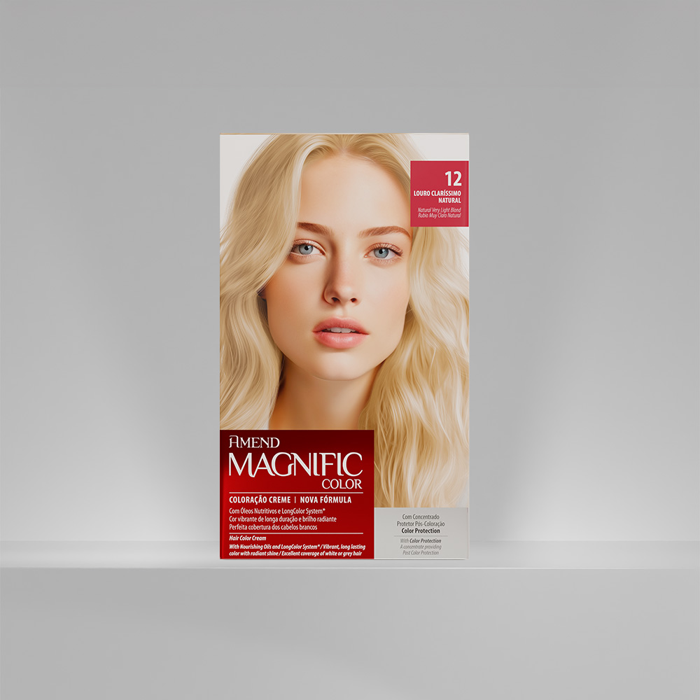 Kit Coloração Amend Magnific Color 12 Louro Claríssimo Natural